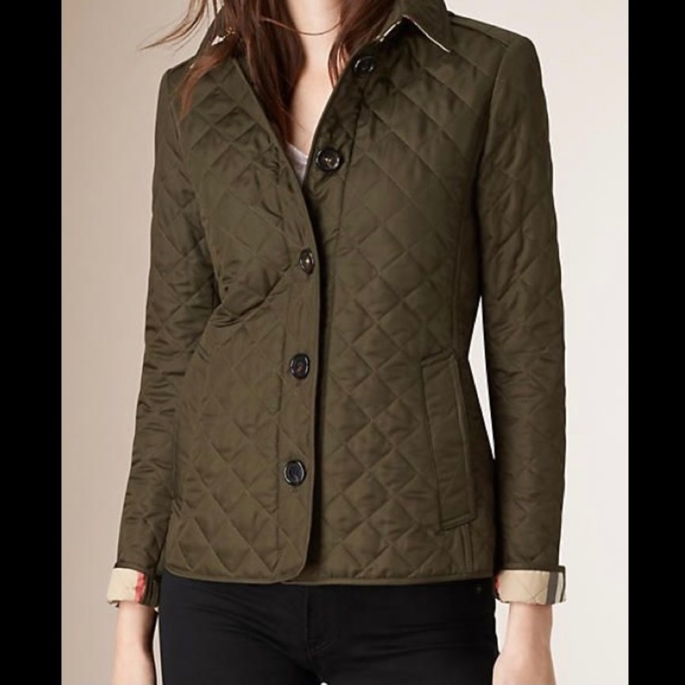 Burberry Olive Quilted Jacket